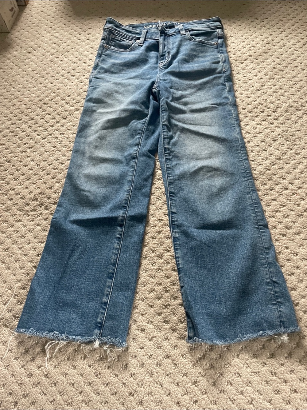 American Eagle Outfitters Medium Blue Wide-Leg Jeans